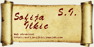 Sofija Ilkić vizit kartica